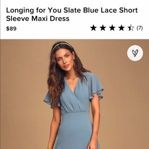 Lulus Slate Blue Bridesmaids Dress / NWT